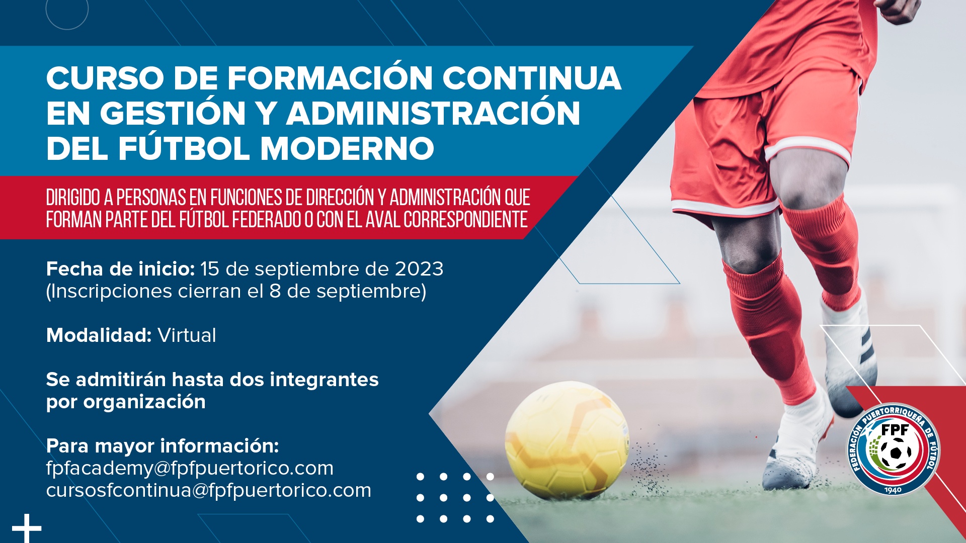 Curso de Preparación Física para Fútbol Juvenil